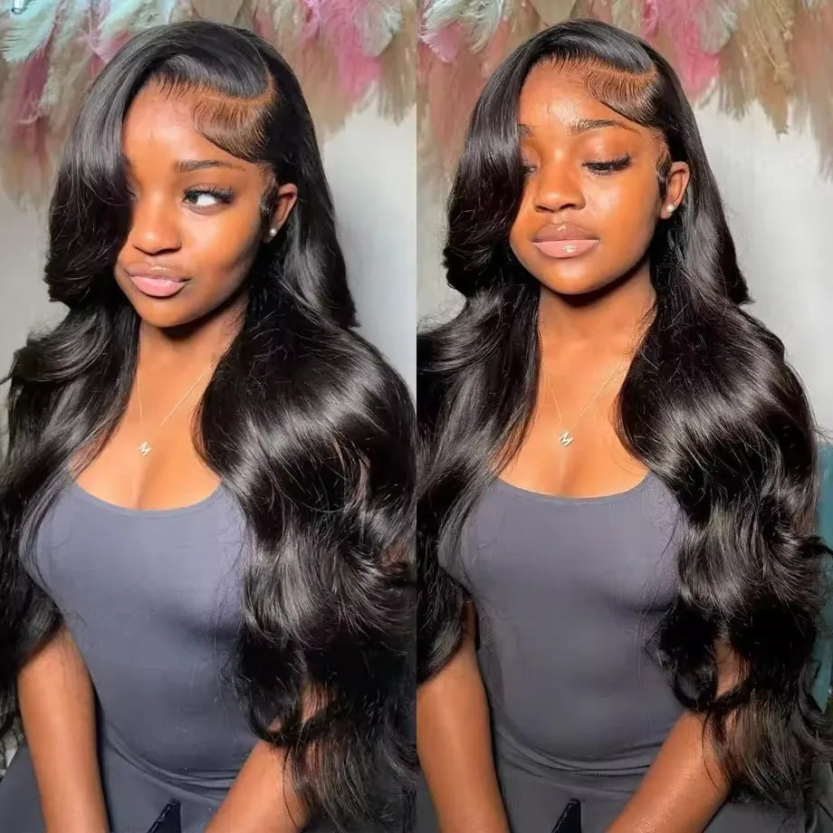 Body Wave Human Hair Wig 30 40 Inch 13x6 HD Transparent Lace Frontal Wigs For Black Women 13x4 360 Pre Plucked Lace Front Wig