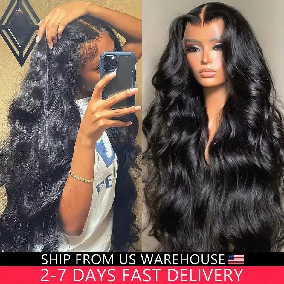 Body Wave Human Hair Wig 30 40 Inch 13x6 HD Transparent Lace Frontal Wigs For Black Women 13x4 360 Pre Plucked Lace Front Wig